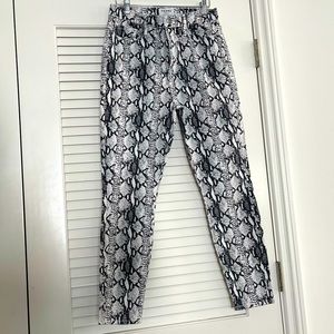 FRAME snake print skinny jeans